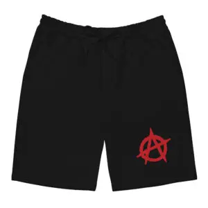 Anarchy Red Anarchist Symbol Men's Fleece Shorts