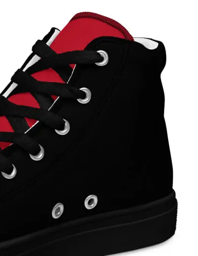 Anarchy Red Anarchist Symbol Men’s High Top Canvas Shoes