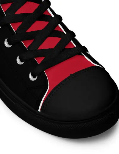 Anarchy Red Anarchist Symbol Men’s High Top Canvas Shoes