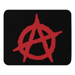 Anarchy Red Anarchist Symbol Mouse Pad