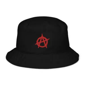 Anarchy Red Anarchist Symbol Organic Bucket Hat