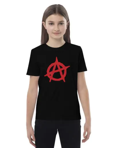 Anarchy Red Anarchist Symbol Organic Cotton Kids T-shirt