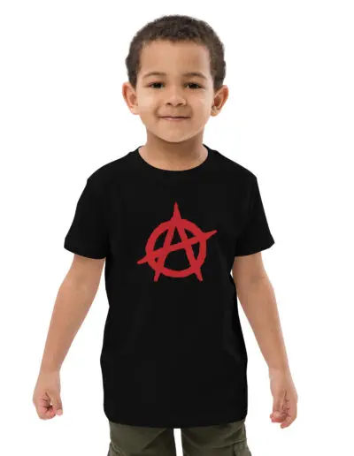 Anarchy Red Anarchist Symbol Organic Cotton Kids T-shirt