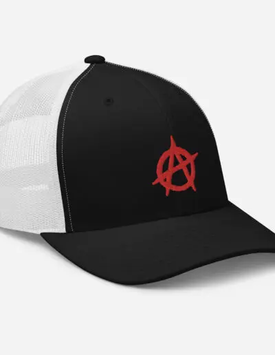 Anarchy Red Anarchist Symbol Trucker Cap