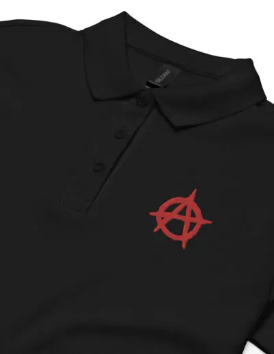 Anarchy Red Anarchist Symbol Women’s Pique Polo Shirt