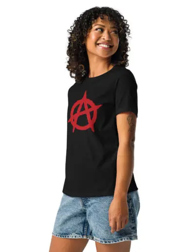 Anarchy Red Anarchist Symbol Women's Relaxed T-Shirt