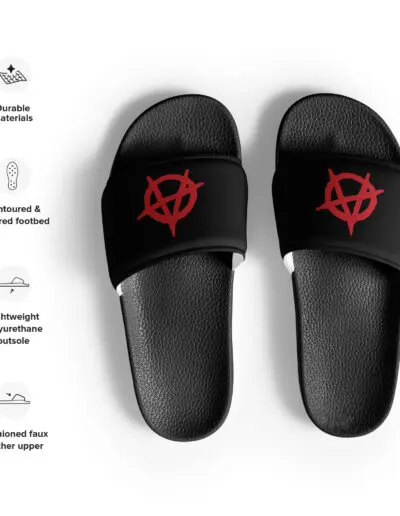 Anarchy Red Anarchist Symbol Women's Slides