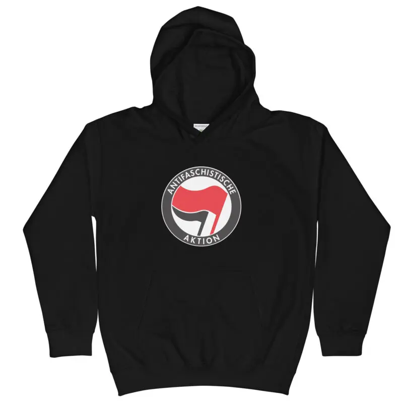 Antifa Antifaschistische Aktion Flag Kids Hoodie