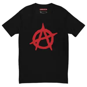 Anarchy Red Anarchist Symbol Men's Fitted T-shirt