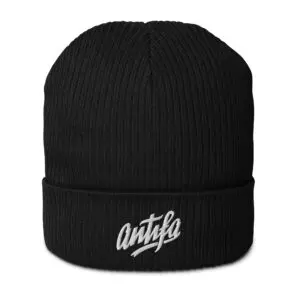 Antifa Organic Ribbed Beanie