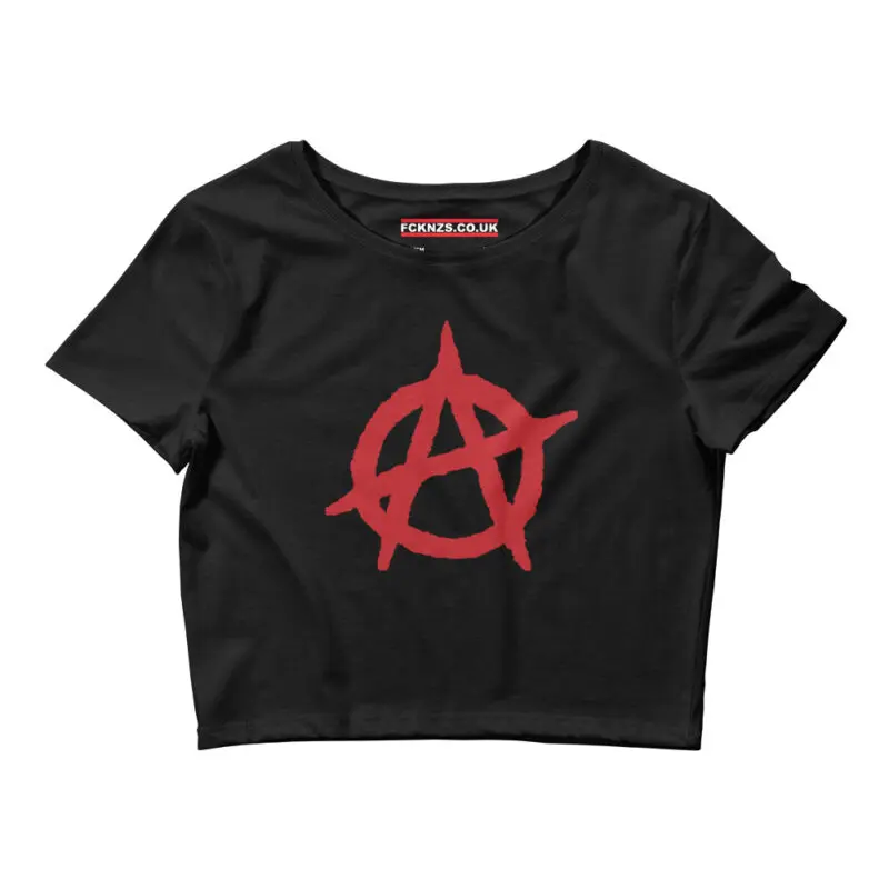 Anarchy Red Anarchist Symbol Women’s Crop Top