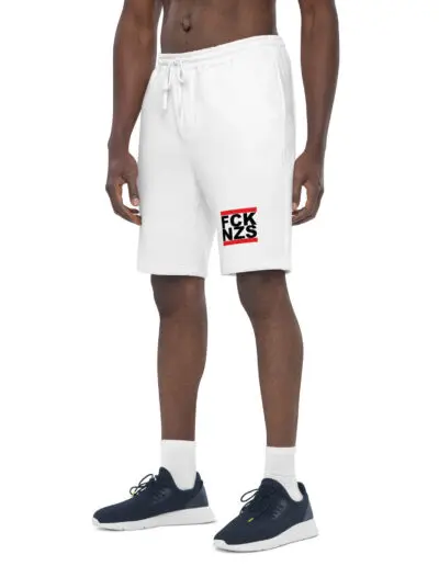 FCK NZS Fuck Nazis Black Men's Fleece Shorts