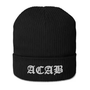 ACAB All Cops Are Bastards Organic Ribbed Beanie