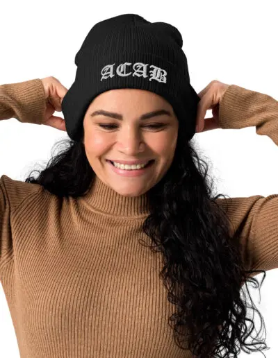 ACAB All Cops Are Bastards Organic Ribbed Beanie