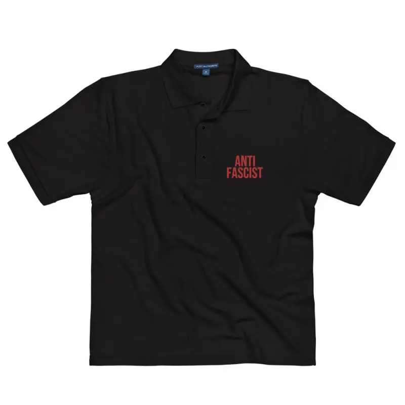 Anti-Fascist Red Men's Premium Polo