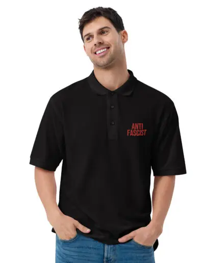 Anti-Fascist Red Men's Premium Polo