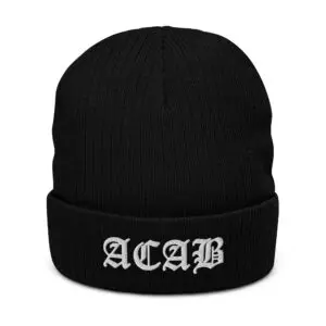 ACAB All Cops Are Bastards Recycled Cuffed Beanie