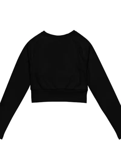 Anti-Fascist Red Recycled Long-sleeve Crop Top