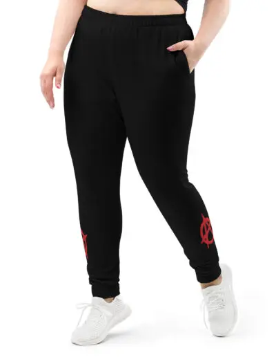 Anarchy Red Anarchist Symbol Women's Joggers Tracksuit Bottoms