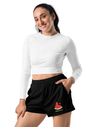 Free Palestine Watermelon Women’s Recycled Shorts