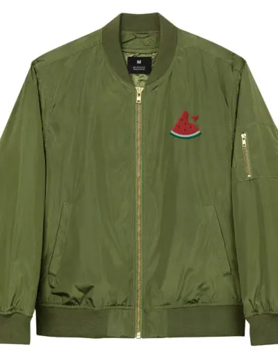 Free Palestine Watermelon Premium Recycled Bomber Jacket