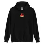 Free Palestine Watermelon Embroidery Unisex Hoodie