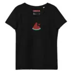 Free Palestine Watermelon Embroidery Women's Organic T-shirt