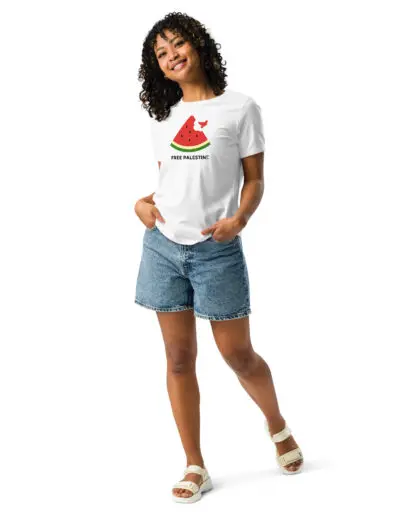 Free Palestine Watermelon Women's Relaxed T-Shirt