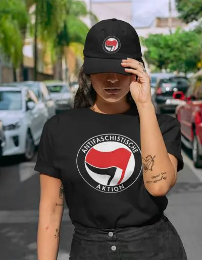 Antifa Antifaschistische Aktion Flag Women's Organic T-shirt