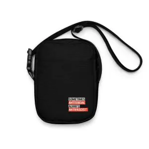 Sometimes Antisocial Always Antifascist Utility Crossbody Bag