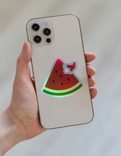 Free Palestine Watermelon Holographic Stickers