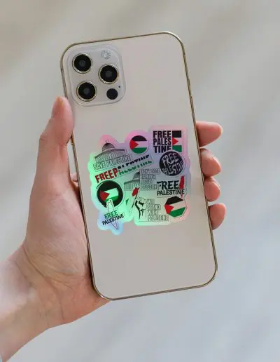 Free Palestine Holographic Stickers