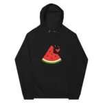 Free Palestine Watermelon Unisex Eco Raglan Hoodie