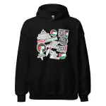 Free Palestine Stickers Unisex Hoodie