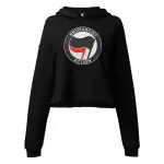 Antifascist Action Crop Hoodie