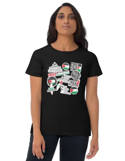 Free Palestine Stickers Women's T-shirt