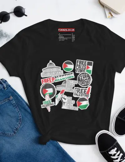 Free Palestine Stickers Women's T-shirt