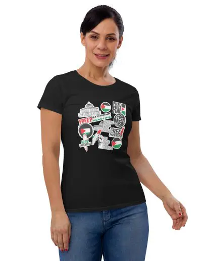 Free Palestine Stickers Women's T-shirt