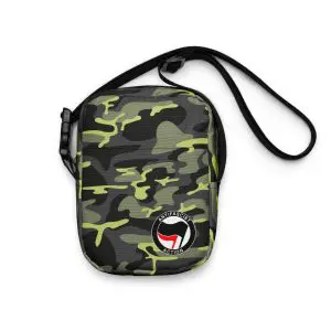 Antifascist Action Camo Utility Crossbody Bag