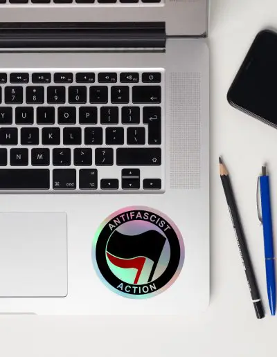 Antifascist Action Holographic Stickers