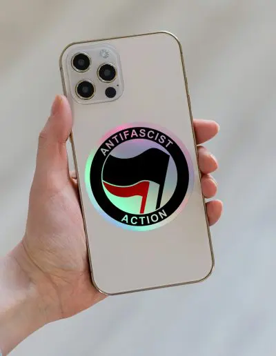 Antifascist Action Holographic Stickers