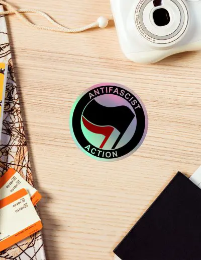 Antifascist Action Holographic Stickers