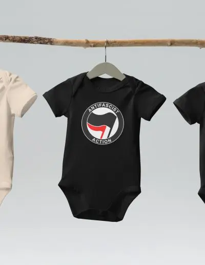 Antifascist Action Organic Cotton Baby Bodysuit