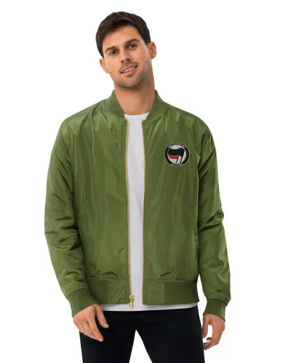 Antifascist Action Premium Recycled Bomber Jacket