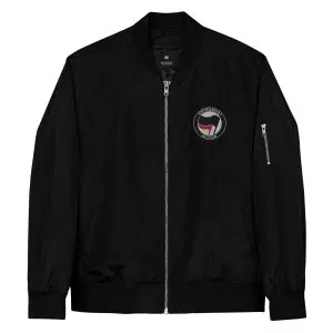 Antifascist Action Premium Recycled Bomber Jacket