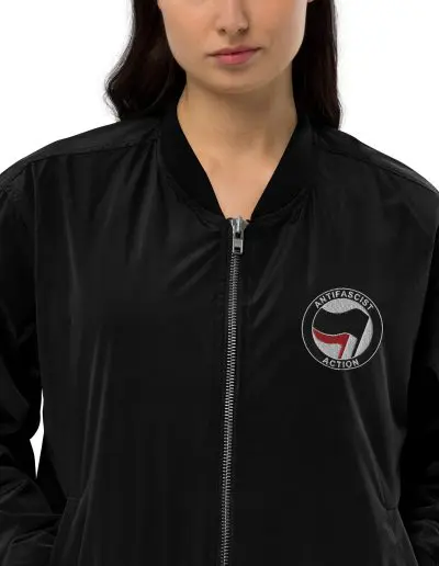 Antifascist Action Premium Recycled Bomber Jacket