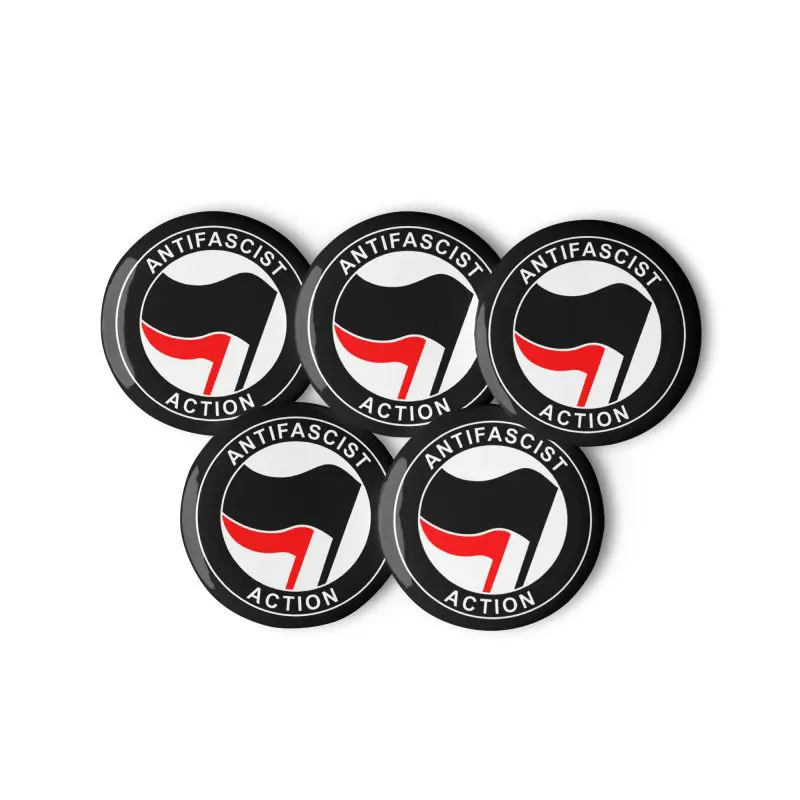 Antifascist Action Set of Pin Buttons