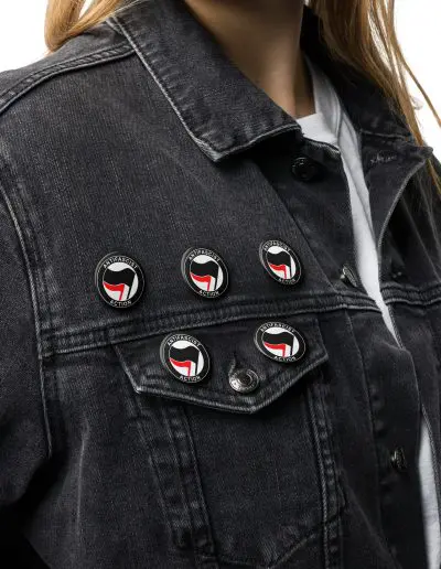 Antifascist Action Set of Pin Buttons