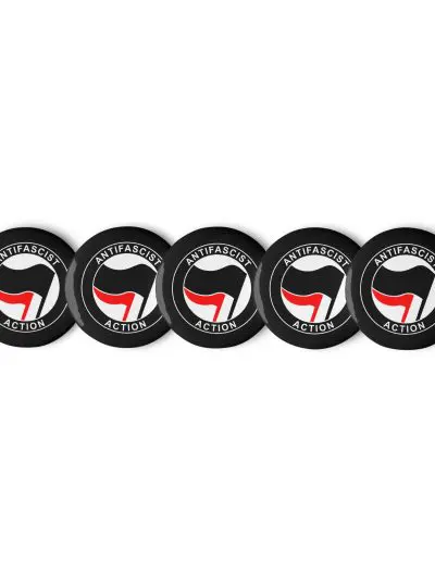 Antifascist Action Set of Pin Buttons