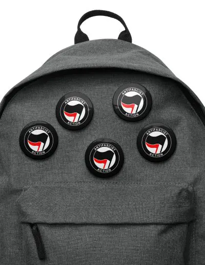 Antifascist Action Set of Pin Buttons